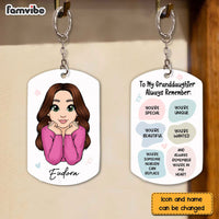 Personalized Reminders From Grandma To Granddaughter Aluminum Keychain 22848 thumb 1