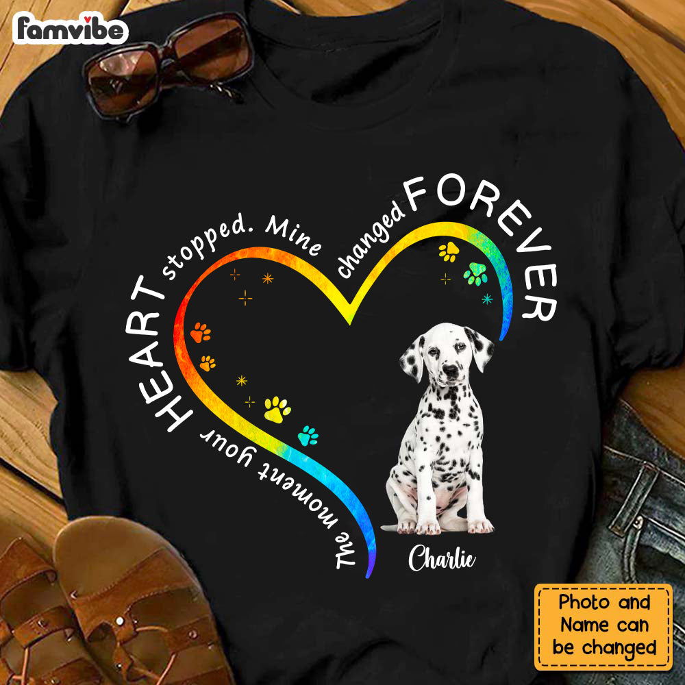 Personalized Gift For Loss Pet Memorial Upload Photo My Heart Changed Forever Shirt - Hoodie - Sweatshirt 27305