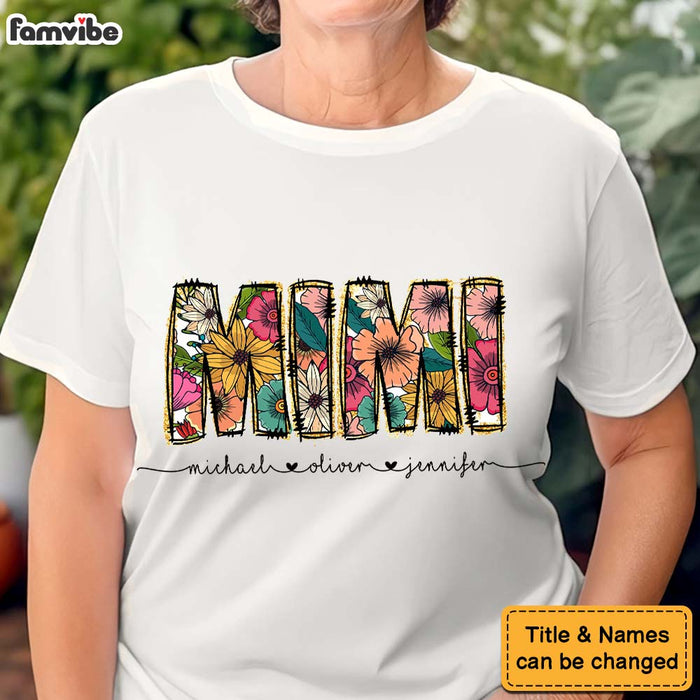 Personalized Mama Flower Glitter Shirt - Hoodie - Sweatshirt 34093 1