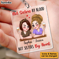 Personalized Gift For Friends Sisters By Heart Acrylic Keychain 34840 thumb 1