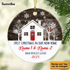 Personalized New Home Family First Christmas Red Door  Ornament OB223 81O60 1