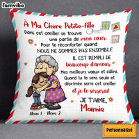 Personalized Grandma Granddaughter Grandson French Grand-mère Pillow OB13 95O58 (Insert Included) thumb 1