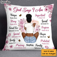Personalized Christian Gift For Daughter God Says I Am Pillow 26914 thumb 1