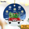 Personalized Grandma Red Truck Christmas Circle Ornament SB172 95O47 1