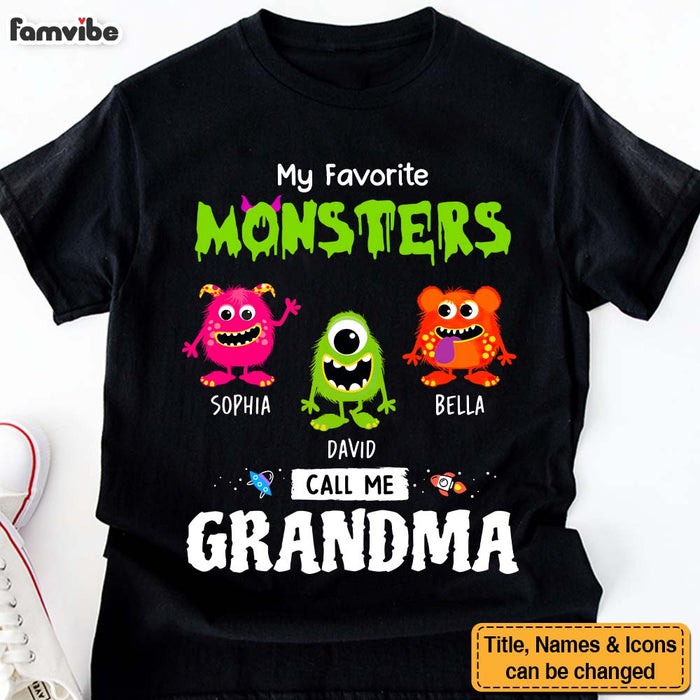 Personalized My Favorite Little Monsters Call Me Grandpa Shirt - Hoodie - Sweatshirt 25669 1