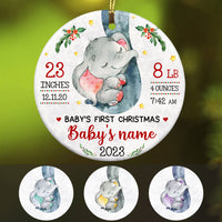Personalized Elephant Baby First Christmas  Ornament OB82 67O57 thumb 1