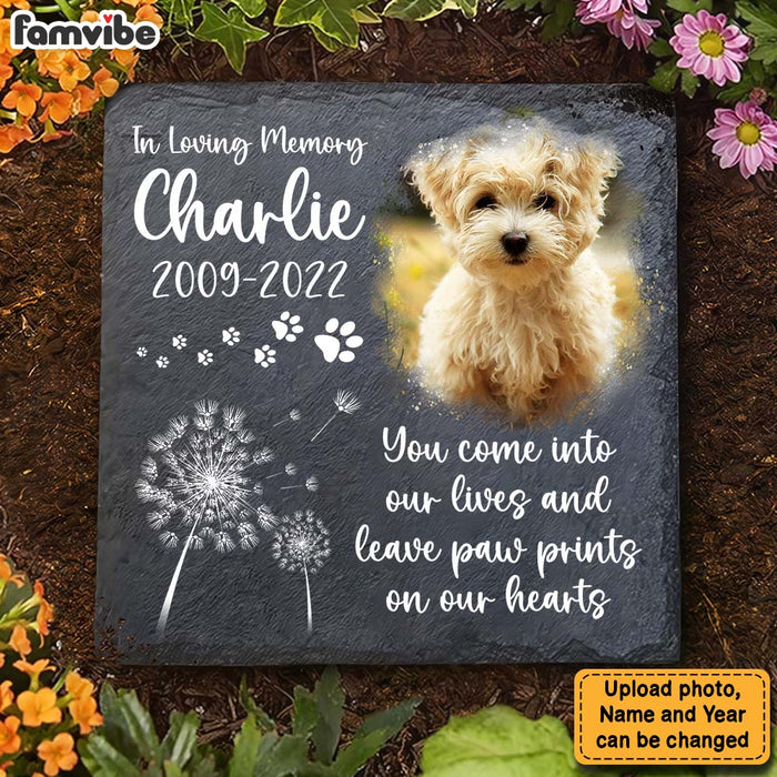 Personalized Pet Memorial Gift In Loving Memory Upload Photo Square Memorial Stone 27205 1