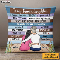 Personalized To Granddaughter From Grandma Hug This Pillow DB32 58O47 thumb 1