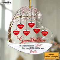 Personalized Gift For Grandma Grandchildren Fill Your Heart Heart Ornament 29325 thumb 1