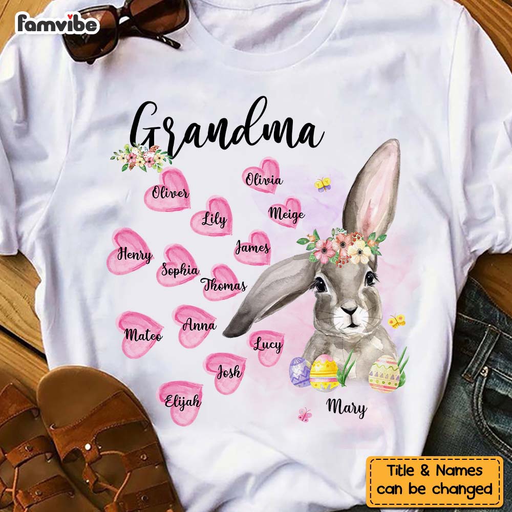 Personalized Gift For Grandma Easter Rabbit Shirt - Hoodie - Sweatshirt 31725