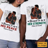 Personalized Gift for Couple Anniversary Her Strength His Peace Couple T Shirt 27092 1