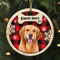 Personalized Dog Photo Christmas Circle Ornament OB271 95O36 thumb 1