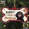 Personalized Dog Photo First Christmas Bone Ornament NB131 95O57 1