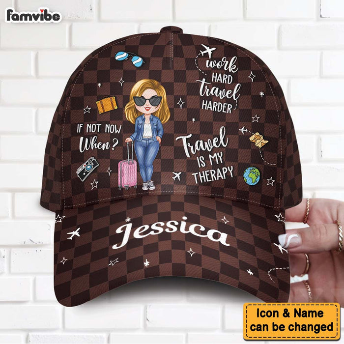 Personalized Summer Vibes Travel Is My Therapy Custom Cap 33889 1