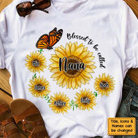Personalized Sunflower Blessed To Be Called Grandma Shirt - Hoodie - Sweatshirt 24671 thumb 1