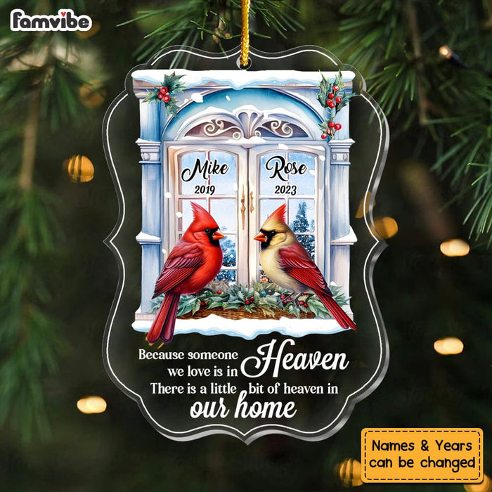 Personalized Memorial Gift Window Cardinal Ornament 29473 1