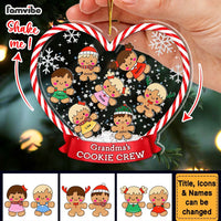 Personalized Gift For Grandma's Cookie Crew 5 Layered Shaker Ornament 29706 thumb 1