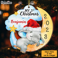 Personalized Elephant Baby First Christmas Ornament SB222 32O53 thumb 1
