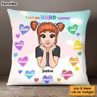 Personalized Affirmation Gift For Granddaughter I Can Do Hard Things Pillow 25888 thumb 1