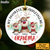 Personalized My Favorite People Call Me Grandma Circle Ornament 29778 thumb 1