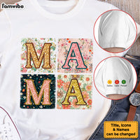 Personalized Mama Floral Sleeve Printed T-shirt 32701 thumb 1