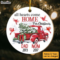 Personalized Cardinal Memorial Mom Dad Red Truck Ornament OB154 87O60 thumb 1