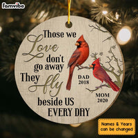 Personalized Cardinal Memorial Mom Dad Ornament SB59 81O58 thumb 1