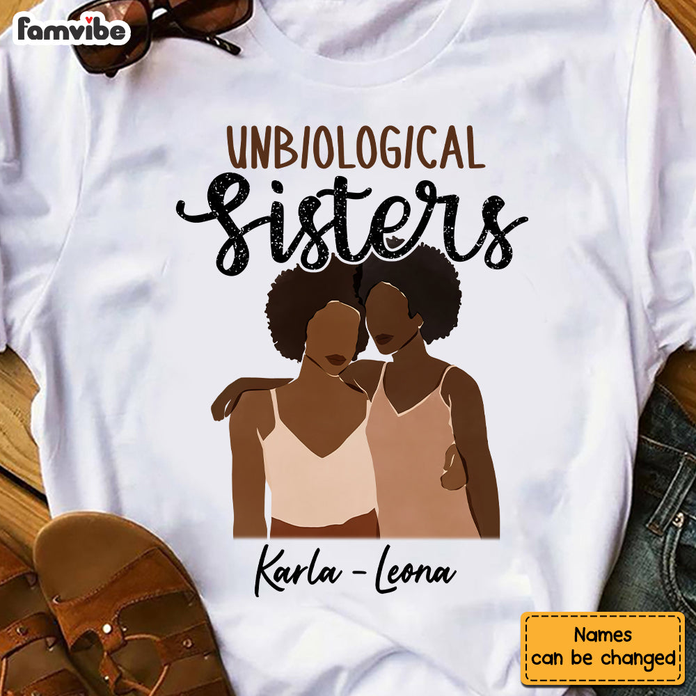 Personalized Sisters Forever BWA White T Shirt JL232 28O53