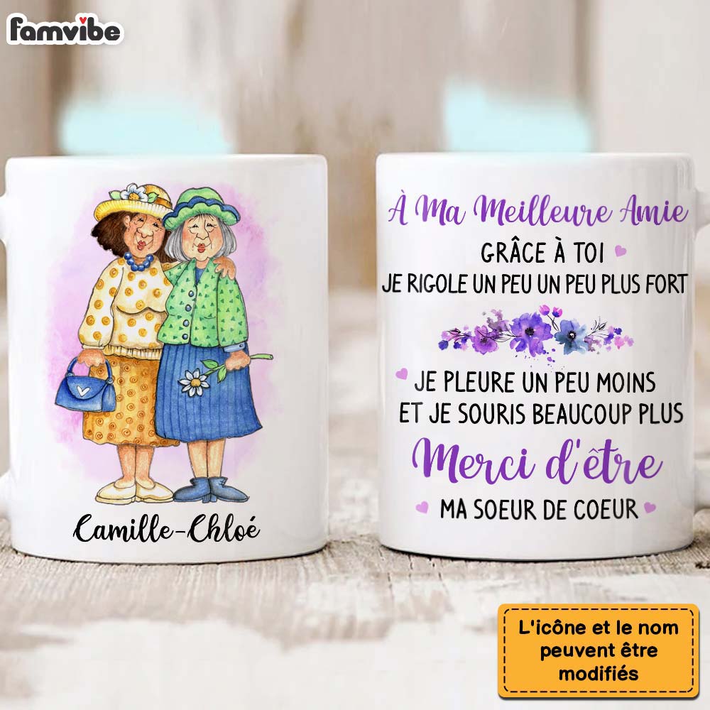 Personalized Gift For Friends French Thank You Mug 30443