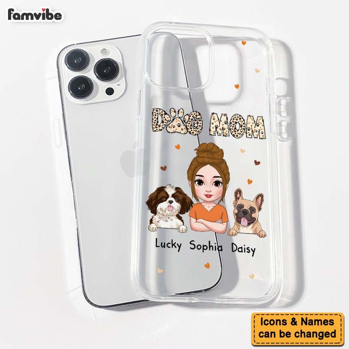 Personalized Leopard Sassy Dog Mom Clear Phone Case 34939 1