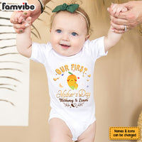 Personalized Gift For Baby Our First Mother's Day Baby Onesie 32533 thumb 1