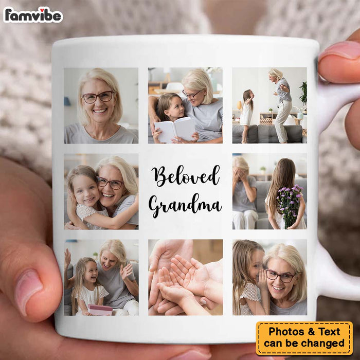 Personalized Gift For Grandma Upload Photo Grid Gallery And Custom Text Mug 28434 1