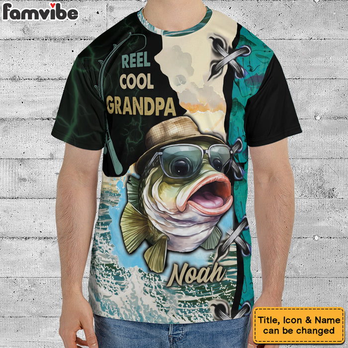 Personalized Father's Day Gift Reel Cool Grandpa All-over Print T-shirt 32591 1