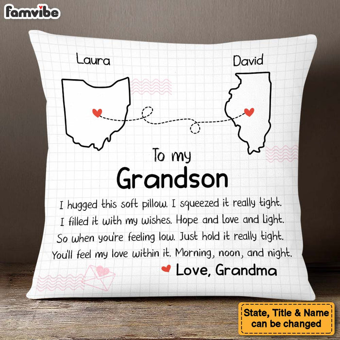 Personalized Granddaughter Long Distance Hug This Drawing Pillow AP63 30O47 1