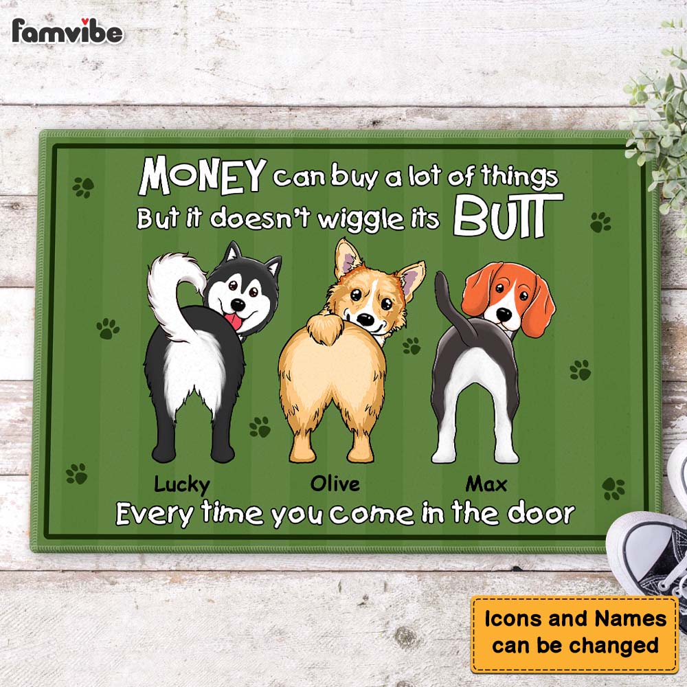 Personalized Gift Dog Wiggle Butt Every Time You Come In The Door Doormat 29929