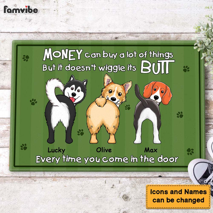 Personalized Gift Dog Wiggle Butt Every Time You Come In The Door Doormat 29929 1
