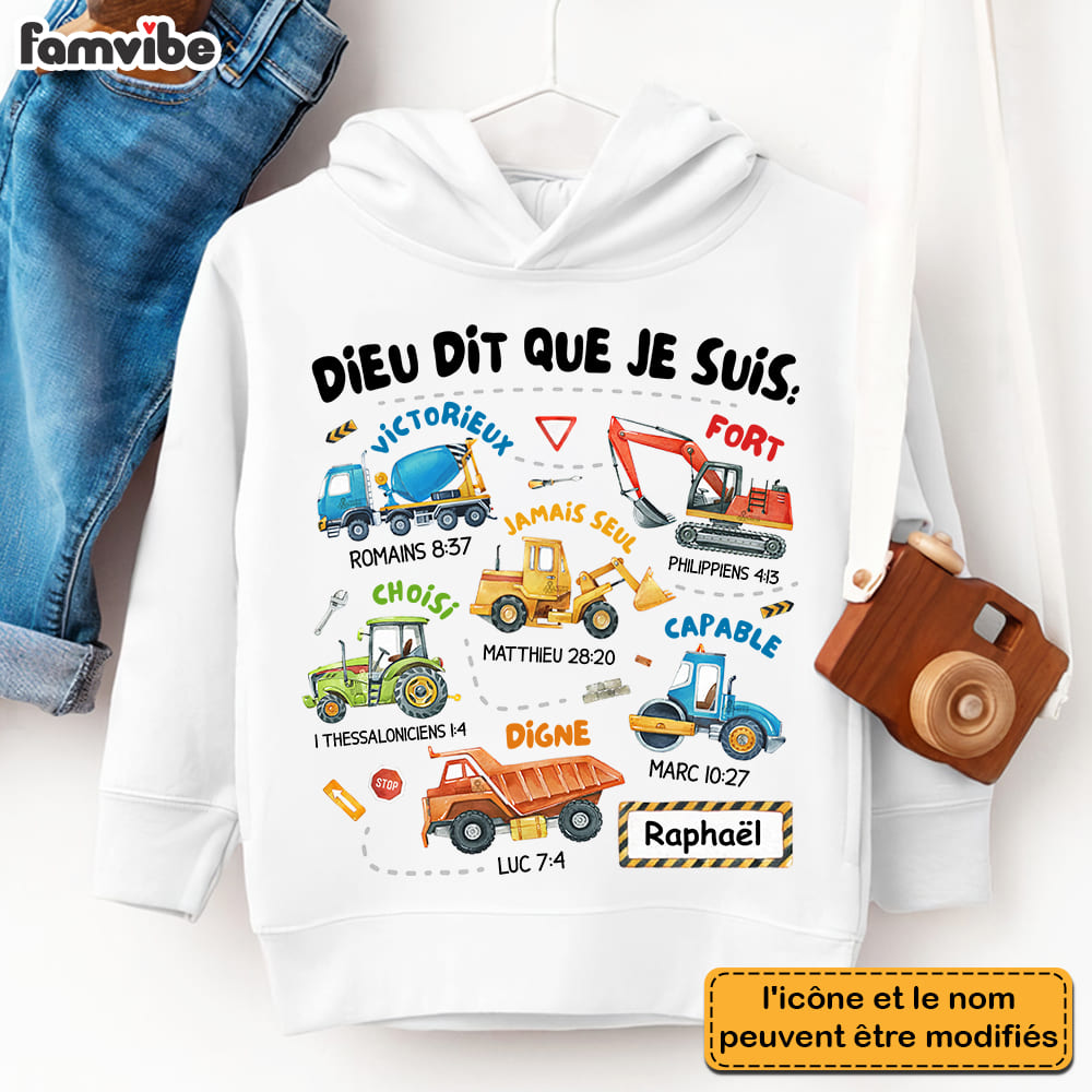 Personalized Gift For Grandkid French God Says I Am Kid T Shirt - Kid Hoodie - Kid Sweatshirt 30121