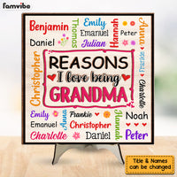 Personalized Gift For Grandma Names Word Art 2 Layered Separate Wooden Plaque 32081 thumb 1
