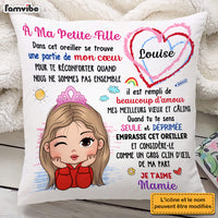 Personalized Gift For Granddaughter French Petite Fille Pillow 30110 thumb 1