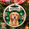 Personalized Dog Photo Christmas Circle Ornament OB271 95O36 1