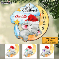 Personalized Elephant Baby First Christmas Ornament SB222 32O53 thumb 1