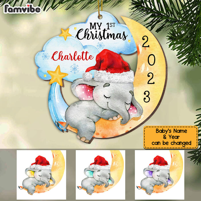 Personalized Elephant Baby First Christmas Ornament SB222 32O53 1