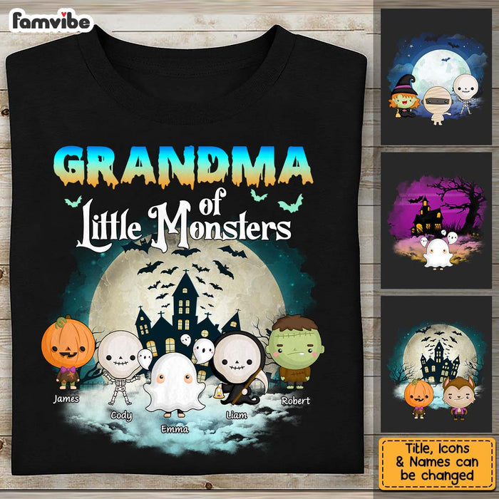 Personalized Halloween Gift For Grandma Of Little Monsters Shirt - Hoodie - Sweatshirt 27860 1
