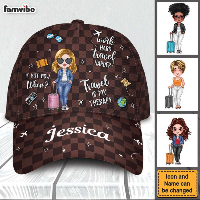 Personalized Summer Vibes Travel Is My Therapy Custom Cap 33889 1