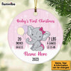 Personalized Elephant Baby First Christmas Ornament OB83 73O47 1
