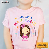 Personalized Gift For Granddaughter God's Masterpiece Bible Verse Kid T Shirt - Kid Hoodie - Kid Sweatshirt 30241 thumb 1