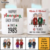 Personalized Anniversary Gift For Couple Happily Annoying Each Other Mug 29121 1