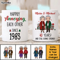 Personalized Anniversary Gift For Couple Happily Annoying Each Other Mug 29121 thumb 1