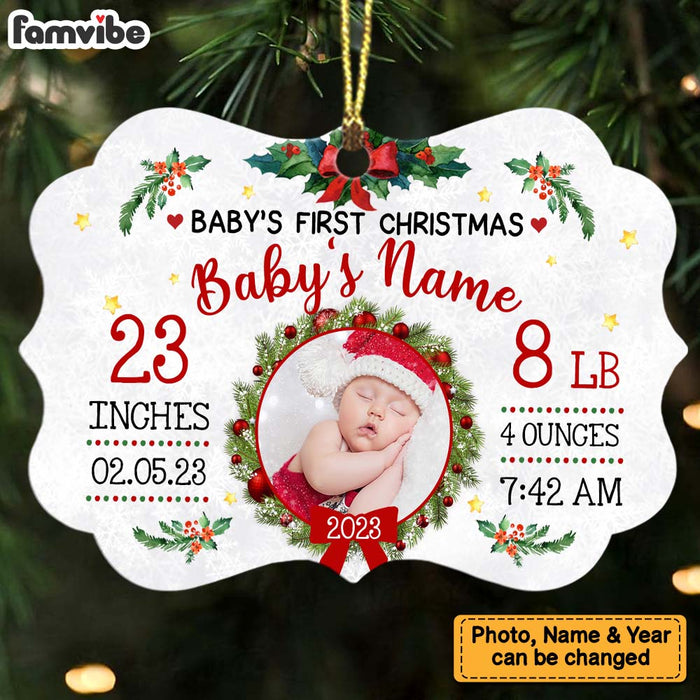 Personalized Baby First Christmas MDF Benelux Ornament OB253 26O36 1