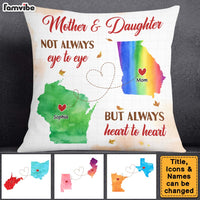 Personalized Gift For Daughter Always Heart To Heart Long Distance Gift Pillow 27539 thumb 1